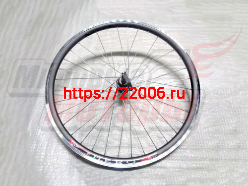 Обод 26" 2-х слойный (алюм.) задний в сборе с AL втулкой, под диск на резьбе, под трещетку, эксцентр Обод 26" 2-х слойный (алюм.) задний в сборе с AL втулкой, под диск на резьбе, под трещетку, эксцентр
