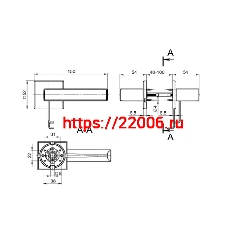 Ручка Fuaro (Фуаро) раздельная K.DM51.Straight (Straight DM) SSG-39 сатинированное золото фото 2 Ручка Fuaro (Фуаро) раздельная K.DM51.Straight (Straight DM) SSG-39 сатинированное золото фото 2
