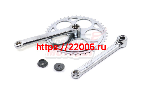 Шатуны 24" 44зуб./165мм (квадрат) (комплект)аналог "СТЕЛС" , хром Шатуны 24" 44зуб./165мм (квадрат) (комплект)аналог "СТЕЛС" , хром