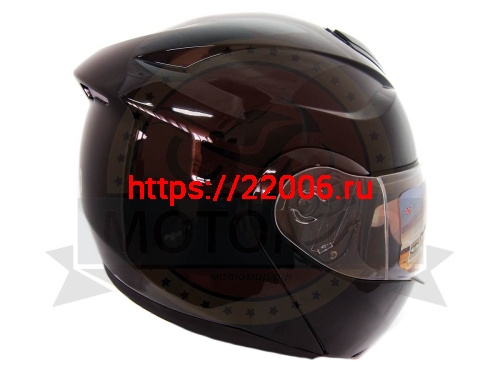 Шлем модуляр "Safelead" HF-119 TRANSFORMER с встр. очками, черный, серебристый размер S фото 5