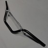 Руль Альфа черного цвета  (ТЮНИНГ) (L-720mm, d-22mm)