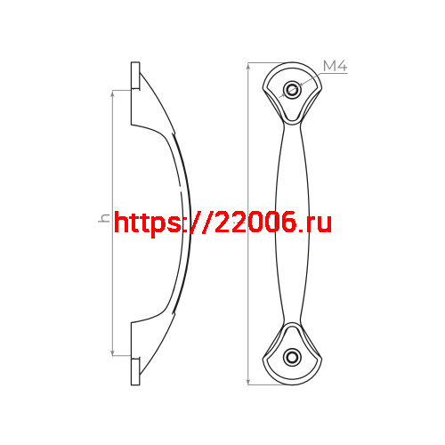 Ручка-скоба Ajax (Аякс) мебельная MB-H-001-128 мм AC медь фото 2 Ручка-скоба Ajax (Аякс) мебельная MB-H-001-128 мм AC медь фото 2