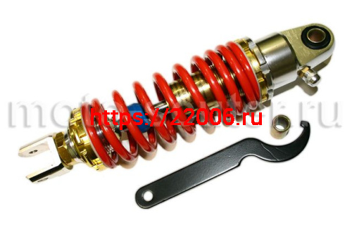 Амортизатор МТ44-1 задний газомасляный с подкачкой 255мм d10/12 М8 Амортизатор МТ44-1 задний газомасляный с подкачкой 255мм d10/12 М8