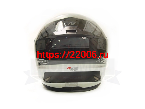 Шлем интеграл NITRO N2400 PIONEER (Black/Gun/White/Silver), размер L (6 шт в кор.) фото 4