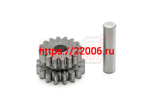 Вал промежуточный привода электростартера (двойной)(16/16 зубов) 163FML-2(200cc),167FMM(250cc)LIFAN оригинал Вал промежуточный привода электростартера (двойной)(16/16 зубов) 163FML-2(200cc),167FMM(250cc)LIFAN оригинал