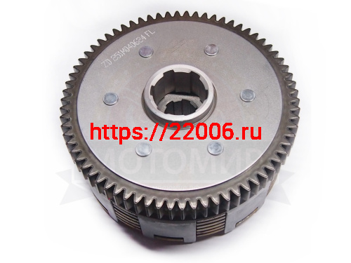 Барабан сцепления CB250 см3 Zongshen ZS 170MM-2 в сборе (8 паз+8 полупаз) 6 болт 7 диск (100103318) фото 2 Барабан сцепления CB250 см3 Zongshen ZS 170MM-2 в сборе (8 паз+8 полупаз) 6 болт 7 диск (100103318) фото 2