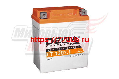 Аккумулятор 12В 7Ач DELTA CT1207.1 (YTX7L-BS) (кислотный, герметичный) (обрат полярн) (114*70*132мм) Аккумулятор 12В 7Ач DELTA CT1207.1 (YTX7L-BS) (кислотный, герметичный) (обрат полярн) (114*70*132мм)
